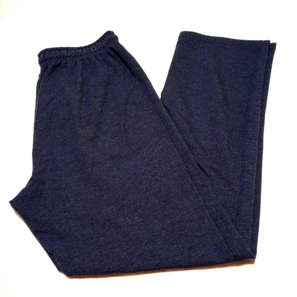 Eddie Bauer Men's Size M Jogger Pants Navy Rayon Blend Drawstring Straight EUC